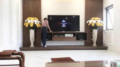 Phòng khách - Nhà phố Thủ Đức 147m2 - Phong cách Modern