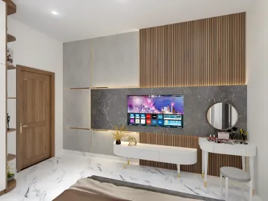 Phòng ngủ - Nhà phố Thuận An, Bình Dương - Phong cách Modern