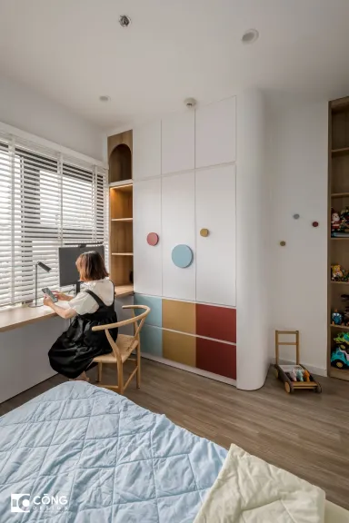  Phòng cho bé - Căn hộ S503 Vinhomes Grand Park - Phong cách Minimalist + Color Block 