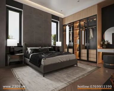 Phòng ngủ - Biệt thự vườn Đường Bùi Tá Hán - Phong cách Modern