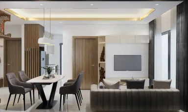 Phòng khách - Căn hộ tại Quận 7 - Phong cách Modern