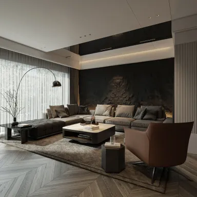 Phòng khách - Căn hộ The Crest Residence Quận 2 - Phong cách Modern