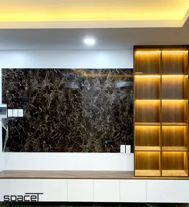 Phòng khách - Nhà phố tại Quận 2 - Phong cách Modern