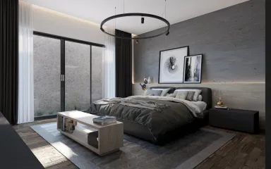 Phòng ngủ - Nhà phố Vũng Tàu 450m2 - Phong cách Modern