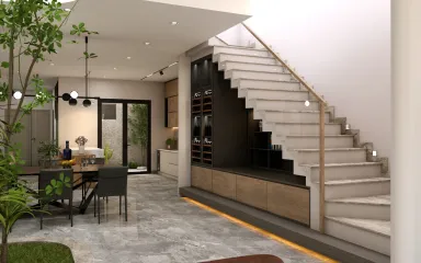  Cầu thang - Nhà phố Vũng Tàu 450m2 - Phong cách Modern 