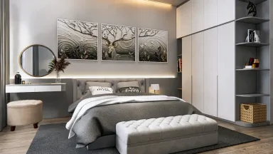 Phòng ngủ - Nhà phố 360m2 - Phong cách Modern