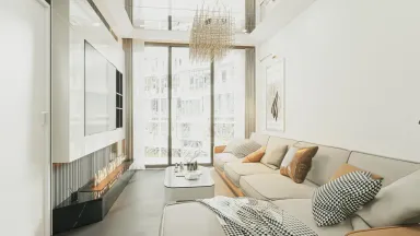 Phòng khách - Nhà phố 372m2 - Phong cách Modern