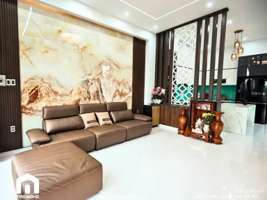 Phòng khách - Biệt thự Hòa Long 302m2 - Phong cách Modern