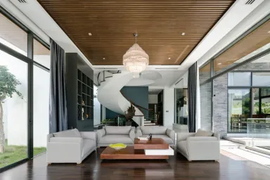 Phòng khách - Biệt thự sân vườn Củ Chi - Phong cách Modern