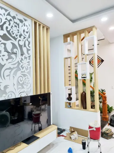 Phòng khách - Nhà phố Vĩnh Viễn Quận 10 - Phong cách Modern