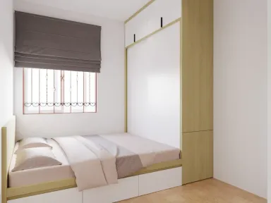 Phòng ngủ - Căn hộ Mỹ Thuận Quận 8 - Phong cách Modern
