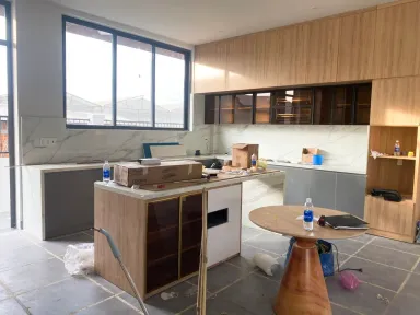 Phòng bếp - Nội thất nhà phố Đức Trọng, Đà Lạt - Phong cách Modern