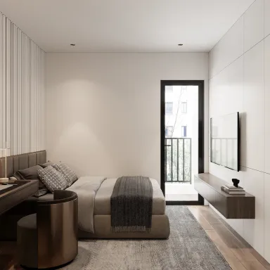 Phòng ngủ - Concept căn hộ Studio - Phong cách Modern
