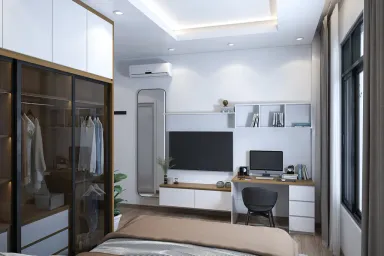Phòng ngủ - Concept nhà phố Lê Lai - Tân Bình - Phong cách Modern