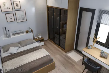  Phòng ngủ - Concept nhà phố Lê Lai - Tân Bình - Phong cách Modern 