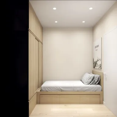 Phòng ngủ - Concept nhà phố 1 trệt 3 lầu Đặng Thai Mai - Phú Nhuận - Phong cách Modern