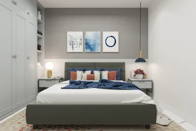  Phòng ngủ - Concept căn hộ theo Phong cách Scandinavian & Nautica Blue 