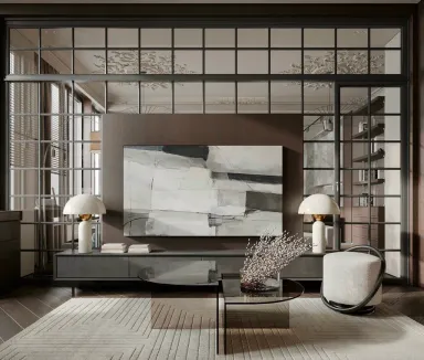 Phòng khách - Concept căn hộ - Phong cách Modern 
