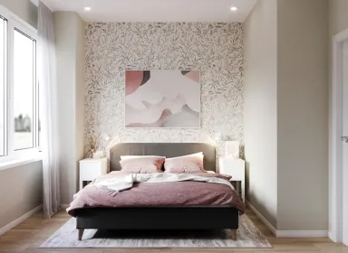 Phòng ngủ - Concept căn hộ - Phong cách Scandinavian & Color Block