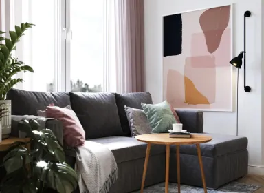  Phòng khách - Concept căn hộ - Phong cách Scandinavian & Color Block 