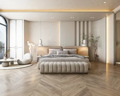  Phòng ngủ - Concept căn hộ - Phong cách Japandi số 2 