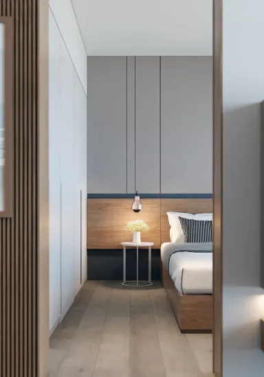 Phòng ngủ - Concept thiết kế 3D căn hộ - Phong cách Minimalism số 2