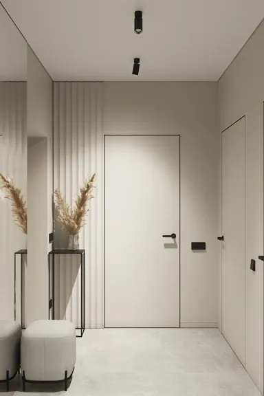  Lối vào - Concept thiết kế 3D căn hộ - Phong cách Minimalism số 1 