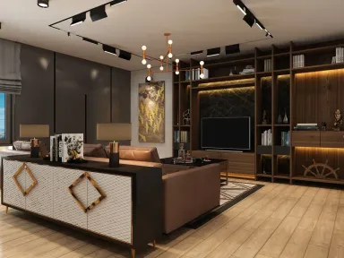 Phòng khách - Concept căn hộ - Phong cách Modern số 2
