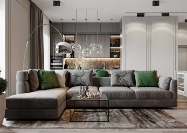 Phòng khách - Concept căn hộ phong cách Modern số 1