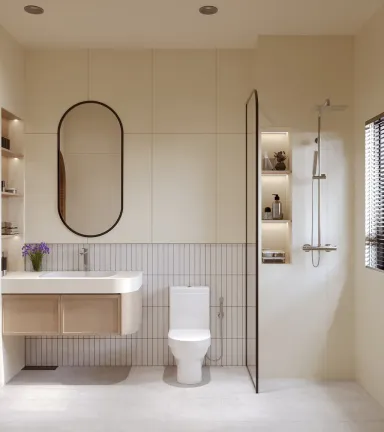  Phòng tắm - Concept nhà phố chị Linh Quận 9 - Phong cách Modern 