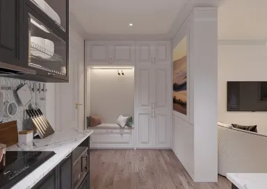  Phòng bếp - Concept căn hộ cao cấp Hà Đô, Củ Chi - Phong cách Neo Classic 