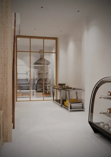Lối vào - Concept nhà phố anh Khánh Bình Thạnh - Phong cách Scandinavian
