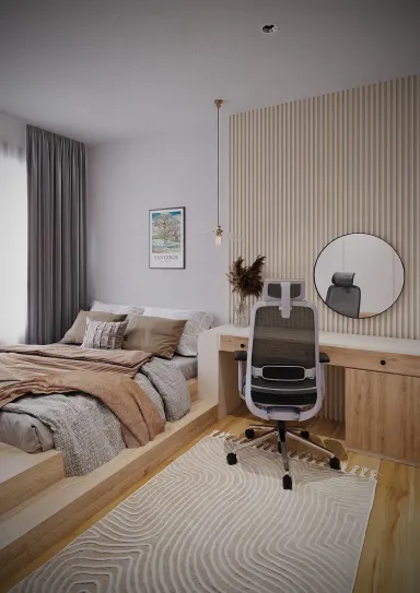 Phòng ngủ - Concept nhà phố anh Khánh Bình Thạnh - Phong cách Scandinavian 
