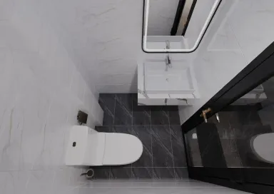 Phòng tắm - Concept nhà phố chị Trang Bình Tân - Phong cách Modern 