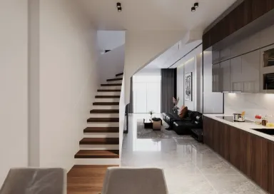Phòng bếp - Concept nhà phố chị Trang Bình Tân - Phong cách Modern