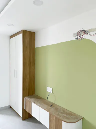 Phòng ngủ - Nhà phố anh Lâm Quận 12 - Phong cách Color Block