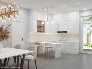  Phòng bếp - Concept biệt thự AX FILM Bình Dương - Phong cách Modern 