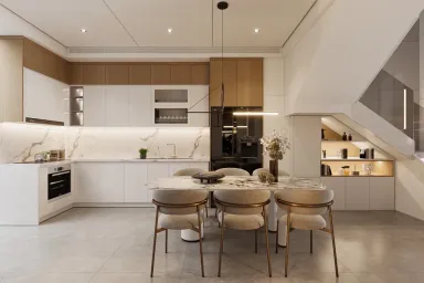 Phòng bếp - Concept nhà phố anh Luân, Tân Bình - Phong cách Modern