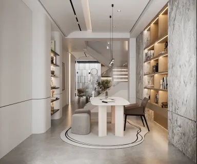  Phòng làm việc - Concept nhà phố anh Luân, Tân Bình - Phong cách Modern 