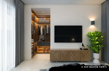 Phòng ngủ - Concept biệt thự anh Giang, An Giang - Phong cách Modern