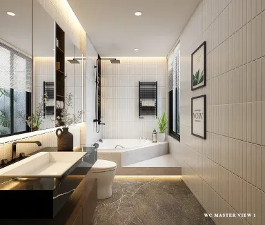  Phòng tắm - Concept biệt thự anh Giang, An Giang - Phong cách Modern 