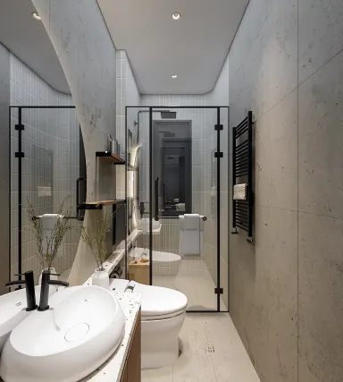 Phòng tắm - Concept nhà phố anh Hiếu, Tân Phú - Phong cách Modern