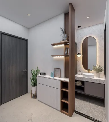 Phòng tắm - Concept nhà phố anh Hiếu, Tân Phú - Phong cách Modern