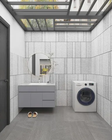  Phòng giặt - Concept nhà phố anh Khoa, Bình Tân - Phong cách Minimalist 