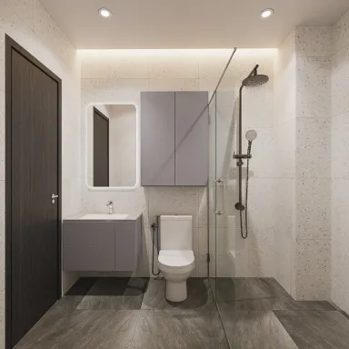  Phòng tắm - Concept nhà phố anh Khoa, Bình Tân - Phong cách Minimalist 