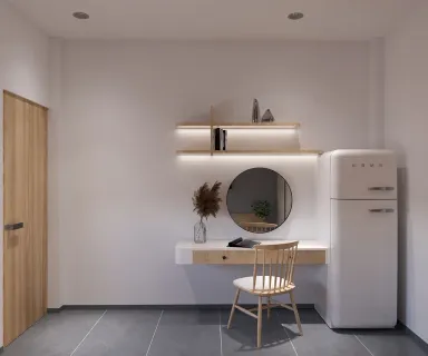 Phòng ngủ - Concept nhà phố anh Phương, Quận 3 - Phong cách Scandinavian