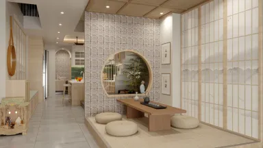  Phòng ăn - Concept nhà phố chị Vy - Phong cách Japandi 