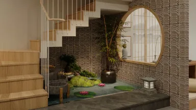 Cầu thang - Concept nhà phố chị Vy - Phong cách Japandi 