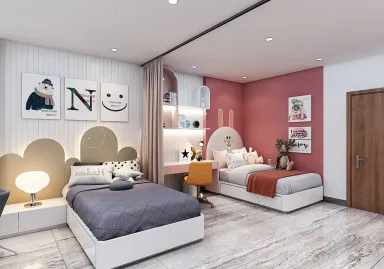 Phòng cho bé - Concept nhà phố chị Lộc, Nhà Bè - Phong cách Modern