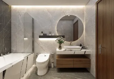 Phòng tắm - Concept nhà phố chị Lộc, Nhà Bè - Phong cách Modern